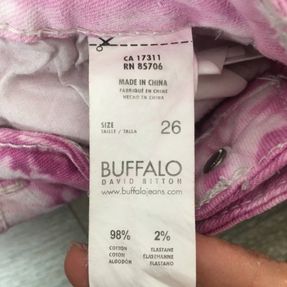 Buffalo Jilian Low Rise Skinny Jeans Tie Dye Pink - Picture 2 of 6